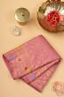 Kanchipuram Silk Brocade Bright Pink Saree