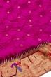 Paithani Silk Bandhani Butta Pink Saree With Akuthi Border