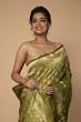 Banarasi Kora Organza Butta Green Saree