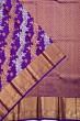 Kanchipuram Silk Leheriya Jaal Violet Saree