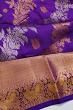 Kanchipuram Silk Leheriya Jaal Violet Saree