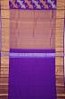 Kanchipuram Silk Leheriya Jaal Violet Saree