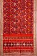 Pochampally Silk Ikat Red Saree With Zardosi Work