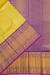 Kanchipuram Silk Criss Cross Checks And Butta Yellow Saree