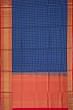 Coimbatore Soft Silk Checks Dark Blue Saree