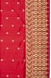 Banarasi Silk Kadwa Butta Red Saree