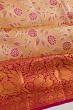 Kanchipuram Silk Brocade Peach Saree