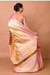 Kanchipuram Silk Tissue Criss Criss Checks And Butta Cream Saree