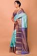 Kanchipuram Silk Brocade Sky Blue Saree