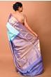 Kanchipuram Silk Brocade Sky Blue Saree