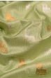 Kanchipuram Silk Checks And Butta Pastel Green Saree