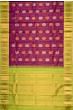 Kanchipuram Silk Checks And Butta Purple Saree