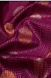 Kanchipuram Silk Checks And Butta Purple Saree