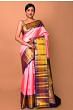 Kanchipuram Silk Plain Baby Pink Saree