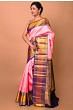 Kanchipuram Silk Plain Baby Pink Saree