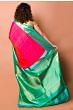 Kanchipuram Silk Butta Pink Saree