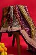 Banarasi Silk Jaal And Butta Rangkat Saree With Meenakari Border