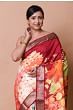 Kanchipuram Silk Floral Printed Maroon Saree