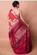 Kanchipuram Silk Floral Printed Maroon Saree