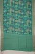 Tussar Floral Printed Green Saree