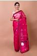 Banarasi Kora Organza Butta Pink Saree