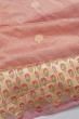 Banarasi Kora Organza Tissue Butta Baby Pink Saree