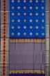 Venkatagiri Silk Butta Mustard Royal Blue Saree