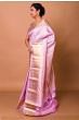 Kanchipuram Silk Brocade Pink Saree