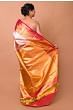 Kanchipuram Silk Tissue Brocade Pink Saree