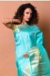 Kanchipuram Silk Butta Sky Blue Saree