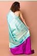 Kanchipuram Silk Butta Sky Blue Saree