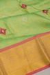 Kanchipuram Silk Geometric Brocade Pista Green Saree