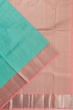 Gadwal Silk Vertical Lines Sky Blue Saree