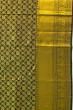 Taranga Kanchi Silk Criss Cross Checks And Butta Bottle Green Saree