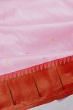 Paithani Silk Butta Baby Pink Saree With Single Border