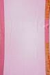 Paithani Silk Butta Baby Pink Saree With Single Border