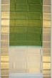 Kanchipuram Silk Checks And Butta Bottle Green Saree