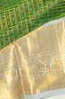 Kanchipuram Silk Checks And Butta Bottle Green Saree