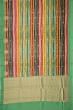 Banarasi Silk Katan Printed Lines And Butta Green Saree