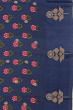 Banarasi Silk Katan Floral Printed Blue Saree