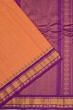 Gadwal Cotton Silk Checks And Butta Orange Saree