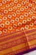 Kanchipuram Silk Ikat Orange Saree