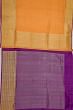 Kanchipuram Silk Twill Jacquard Mustard Yellow Saree