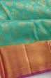 Kanchipuram Silk Brocade Sea Green Saree