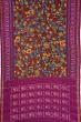 Pochampally Silk Ikat Kalamkari Black Saree