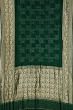 Banarasi Silk Bandhani Bottle Green Saree