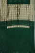 Banarasi Silk Bandhani Bottle Green Saree