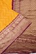 Kanchipuram Silk Bandhani Yellow Saree