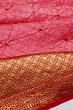 Kanchipuram Silk Bandhani Pink Saree