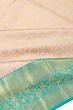 Kanchipuram Silk Brocade Cream Saree